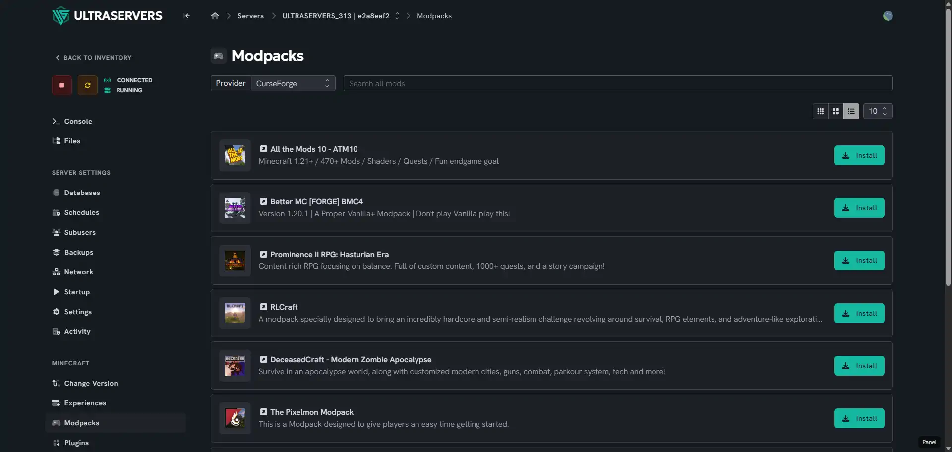 Modpacks